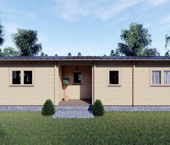 Kilreekil FULLY BUILT - 2 Bed 7.1m x 11.1m Log Cabin