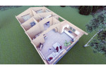 Kilreekil FULLY BUILT - 2 Bed 7.1m x 11.1m Log Cabin