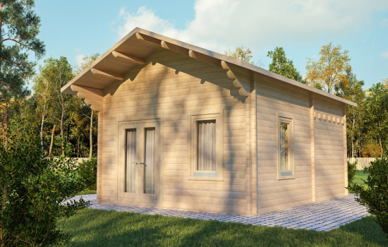 Brian Brú Log Cabin 5.7m x 4.1m - 2 Bed
