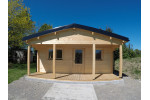 Clifden Log Cabin 6m x 6m + 1.2m - 2 Bed