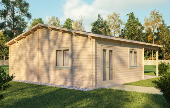 Kayla Log Cabin 9m x 8m - 2 Bed