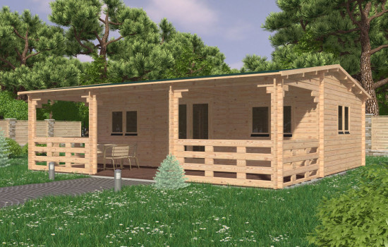 Spiddal Log Cabin 8m x 7.05m - 1 Bed