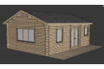  Chestnut Log Cabin 7.2m x 5.2m - 3 Room